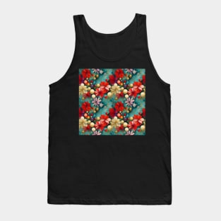 dreamy floral christmas Tank Top